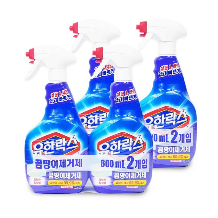 유한락스 곰팡이제거제 600ml+600ml 2세트/찌든때/살균소독/락스