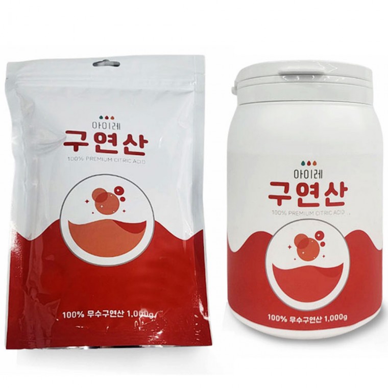 아이레 무수 구연산 세정제 세제 대용량 1000g 용기 리필