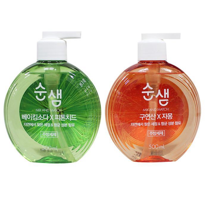 순샘 주방 세제 기름 식기 액상 세제 500ml