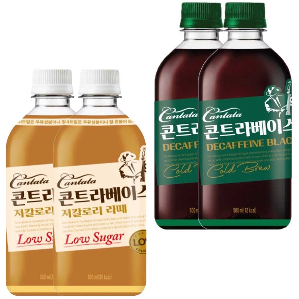 오늘의쇼핑은 콘트라베이스 라떼500ml 12개+디카페인블랙500ml 12개