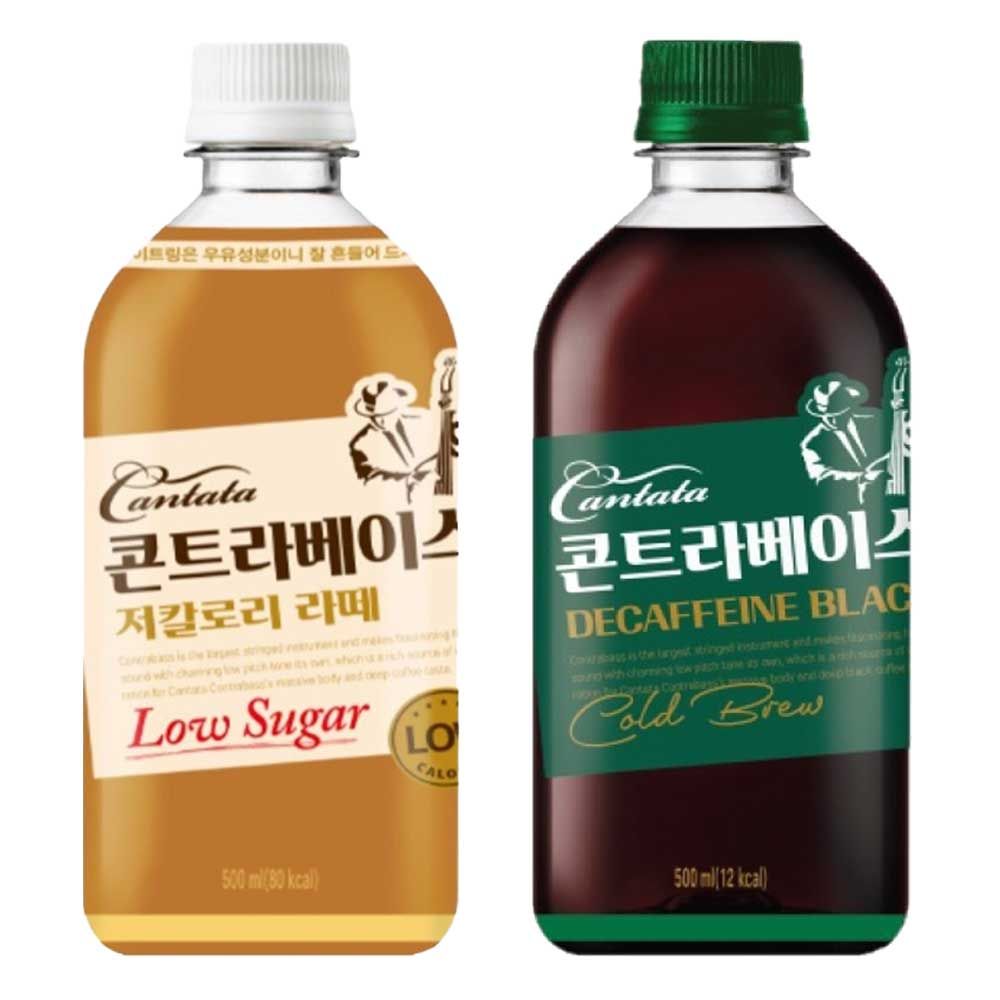 오늘의쇼핑은 콘트라베이스 라떼500ml 6개+디카페인블랙500ml 6개