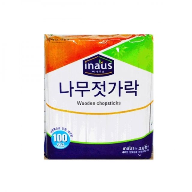 오늘의쇼핑은 크린랲 나무젓가락 100P 일회용젓가락 위생젓가락