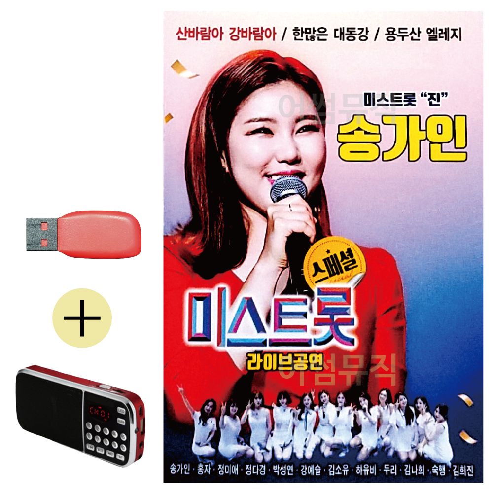 송가인 미스트롯 라이브공연 USB 효도라디오 세트상품