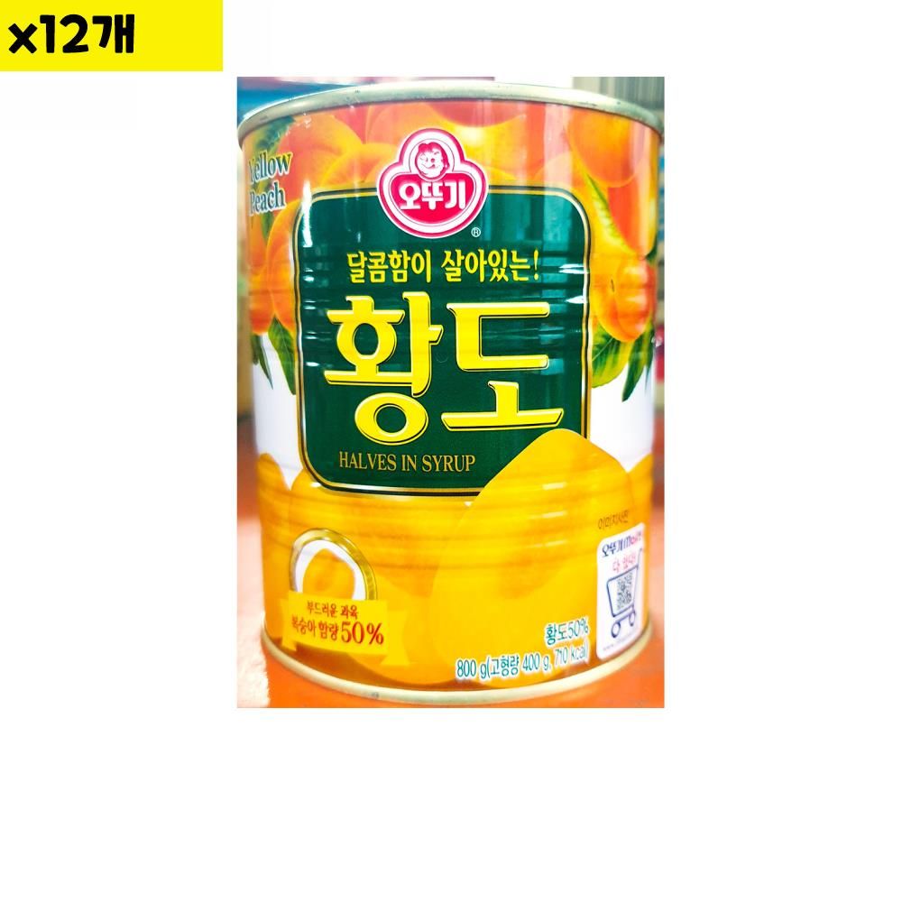 오늘의쇼핑은 식자재 오뚜기 황도캔 하프컷 800g x12개