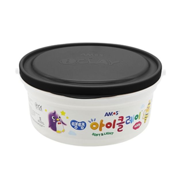 아모스 23000 탱탱아이클레이 400g 검정/버켓 통(1