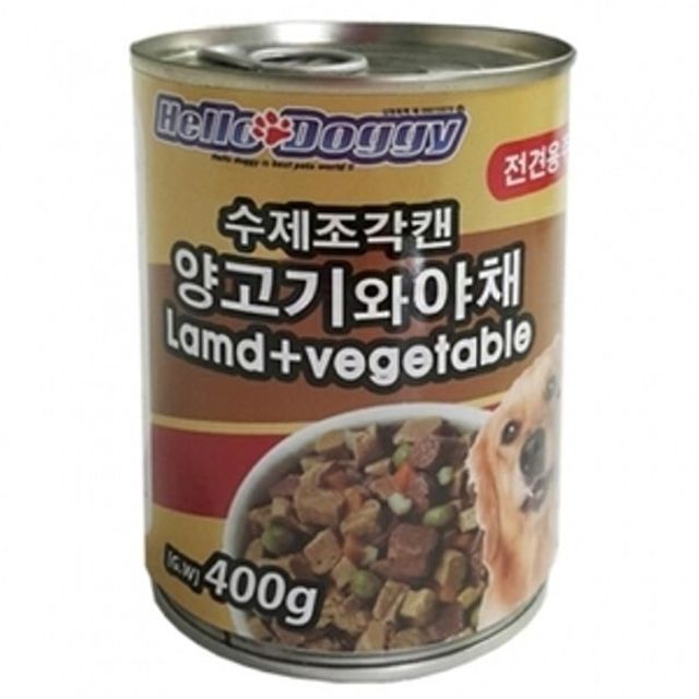 오늘의쇼핑은 헬로도기 강아지 간식 애견간식 양고기 야채캔 400g