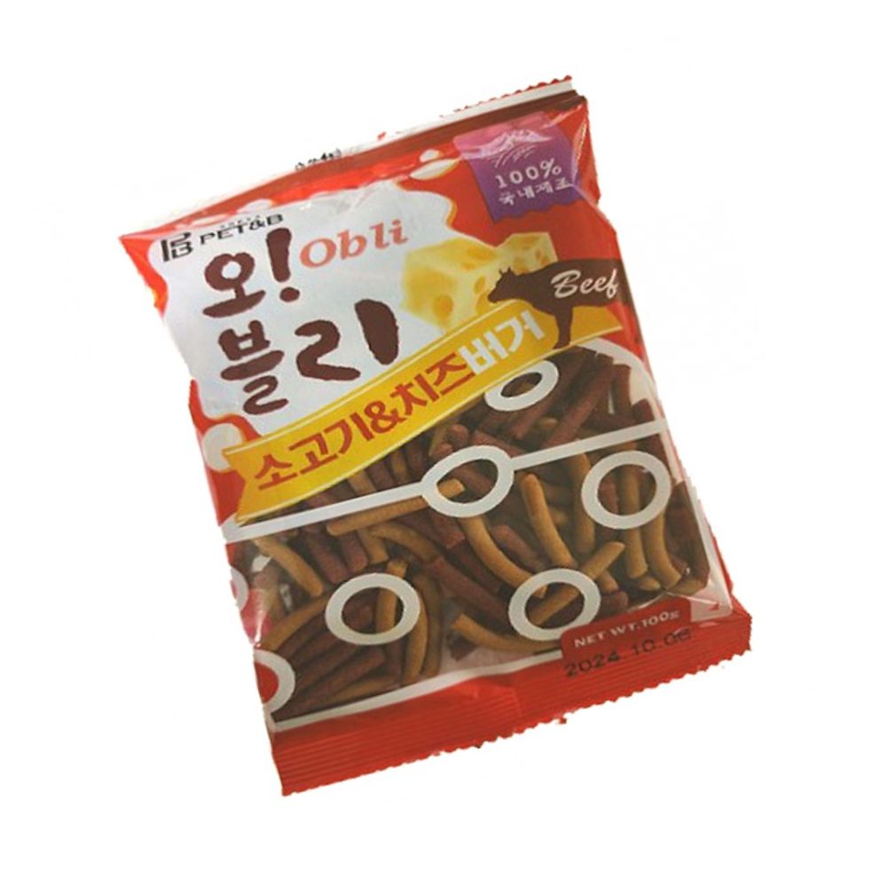 오늘의쇼핑은 애견 소고기 치즈 버거 100g 80P 노즈워크 훈련 간식