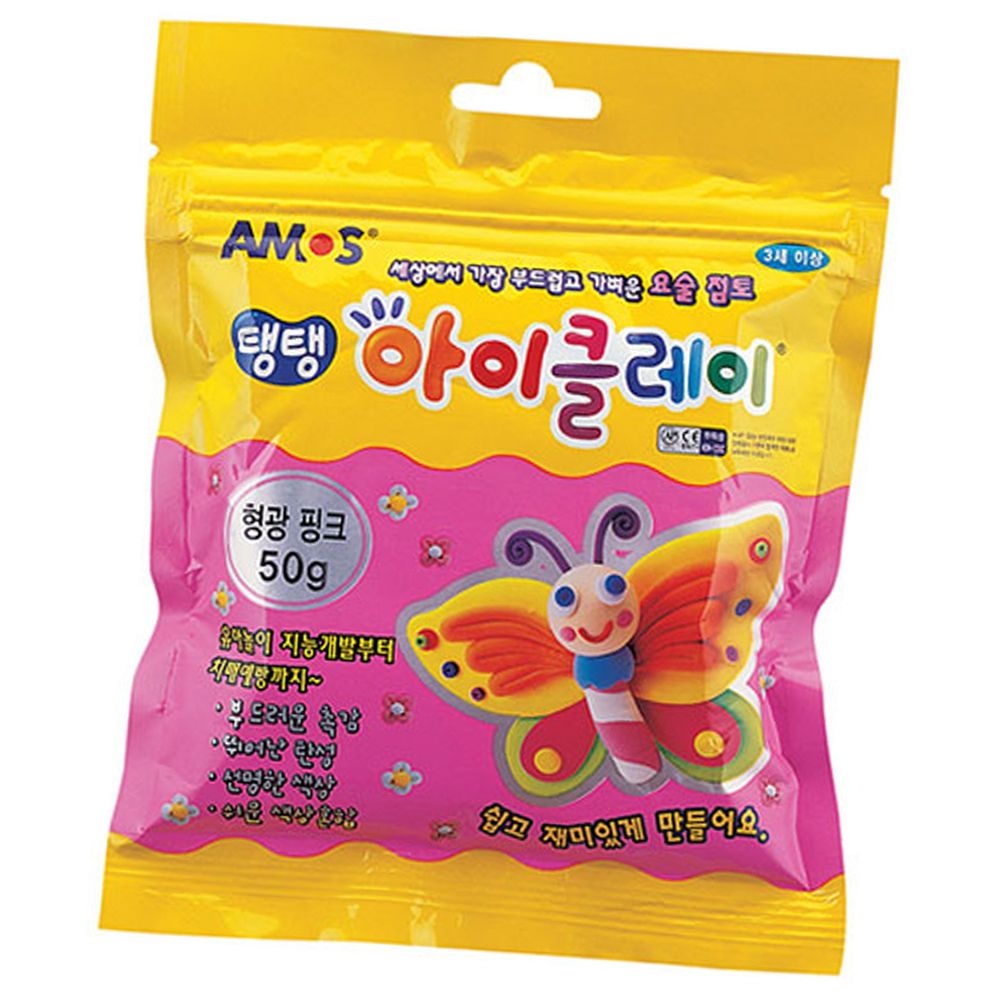 오늘의쇼핑은 아이클레이 50g 형광핑크 1P 미술 그림 디자인 화방