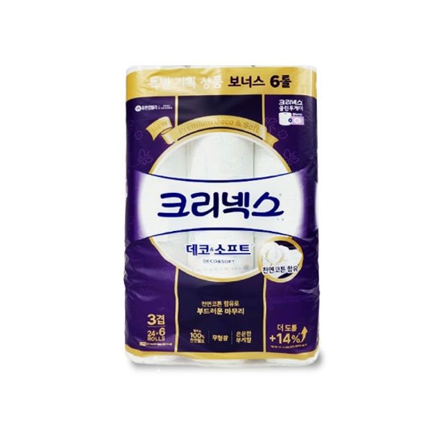 오늘의쇼핑은 크리넥스 이사 집들이 도톰한 롤화장지 휴지 30롤