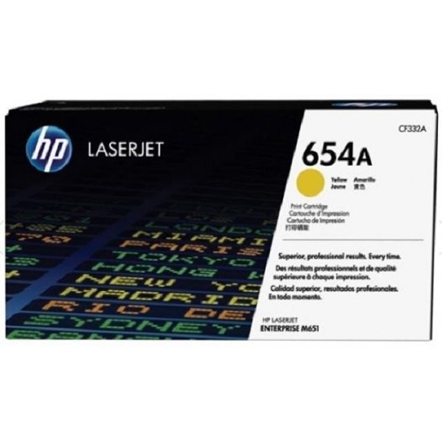 HP 정품토너 NO.654A CF332A 노랑/15000매 (1개)