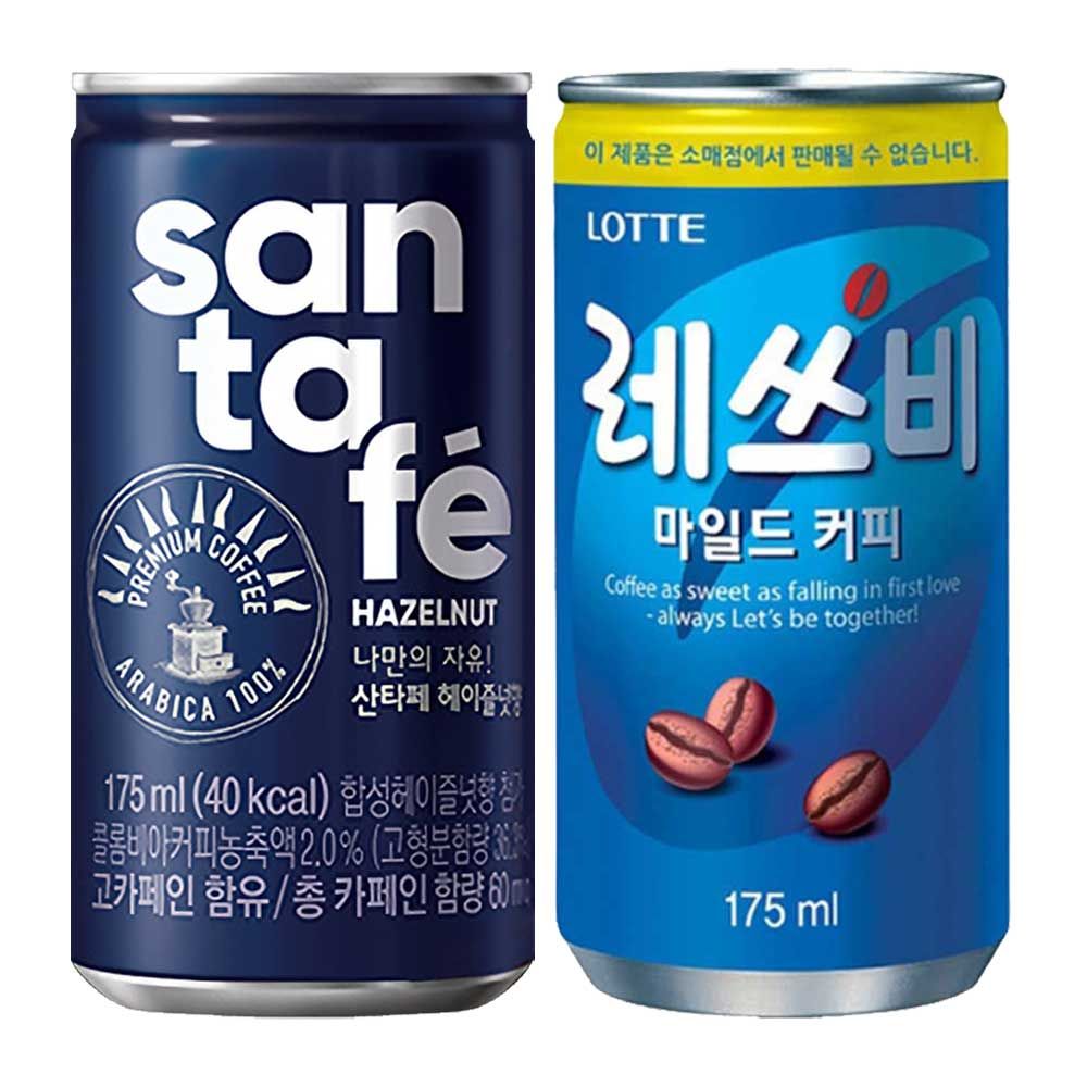 오늘의쇼핑은 산타페 헤이즐넛 175ML+레쓰비 마일드 (60캔구성)