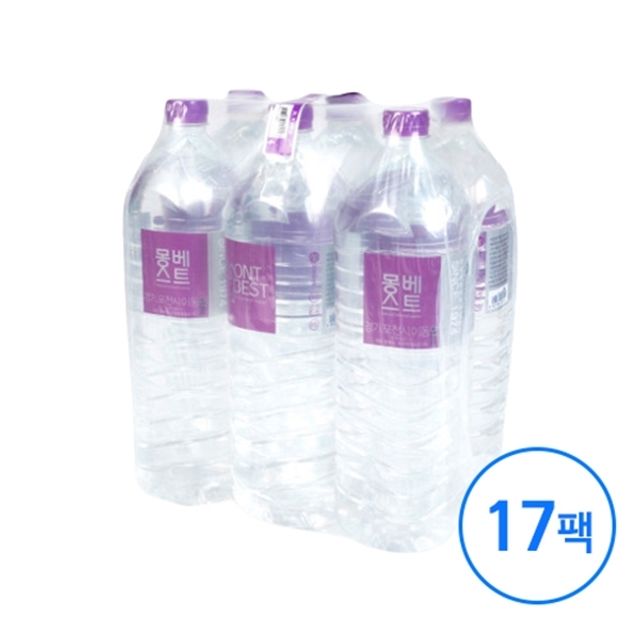 오늘의쇼핑은 몽베스트 생수 유라벨 2L 102병