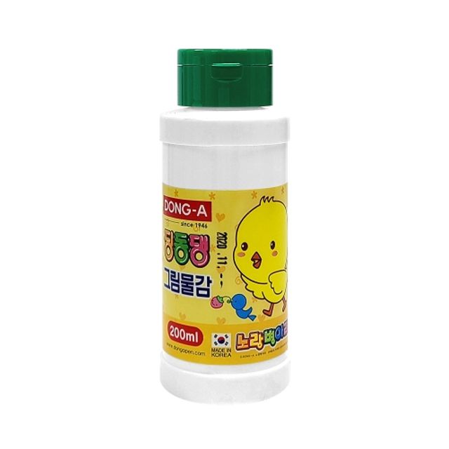 동아 단색물감 딩동댕물감 초록/200ml 갑(12개입)