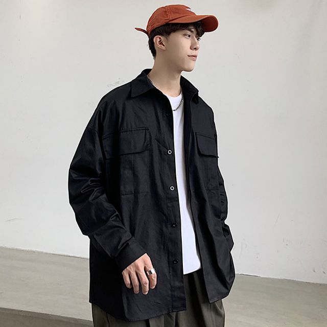 schwarz 남성 데일리 베이직 셔츠 4컬러