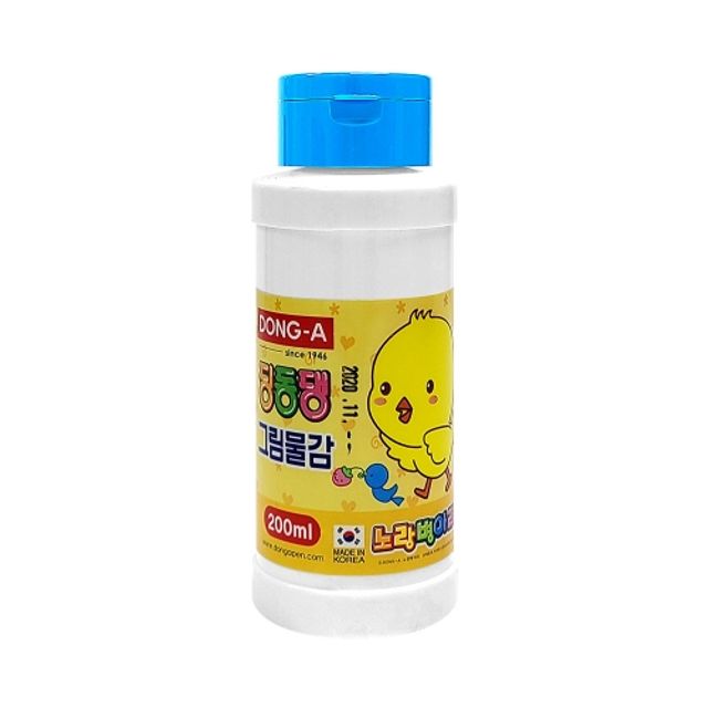 동아 단색물감 딩동댕물감 하늘/200ml 박스(24개입)