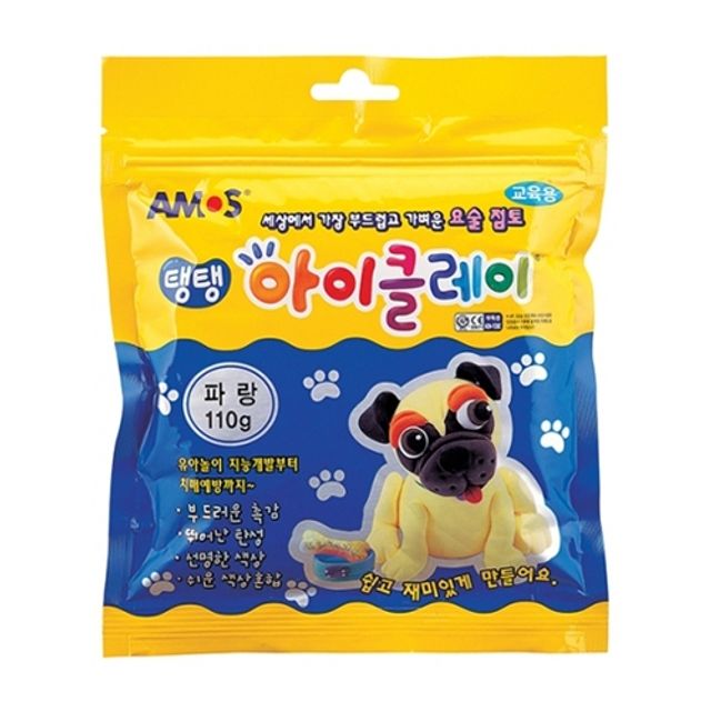 아모스 6000 탱탱아이클레이 110g 파랑 박스(50개입