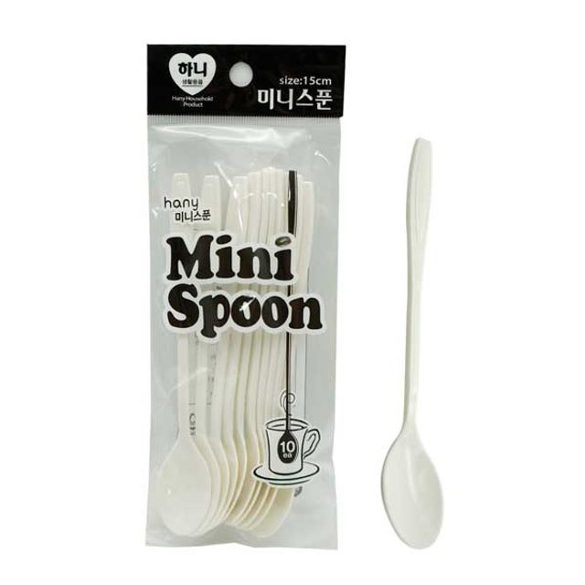 오늘의쇼핑은 하니 미니스푼 15cm 10p 일회용 티스푼 커피스푼