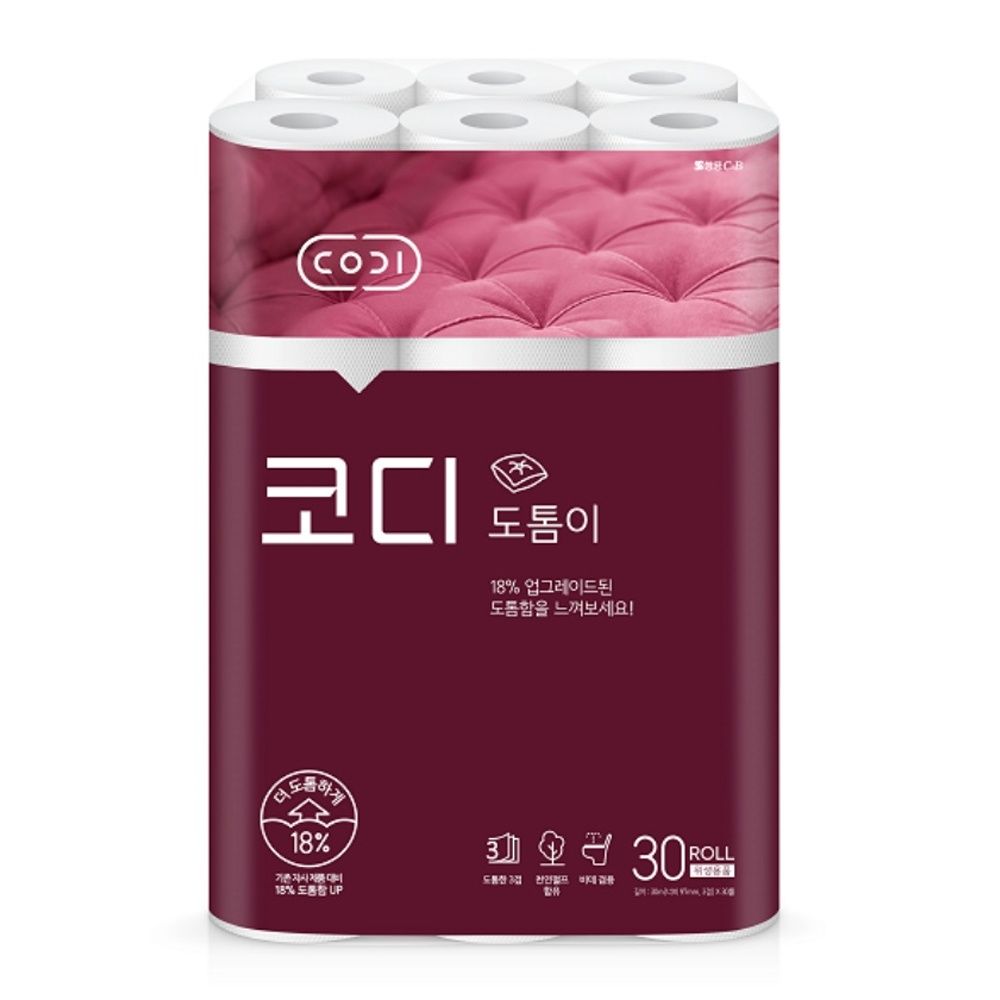 오늘의쇼핑은 코디 도톰 화장지 30M x 30롤