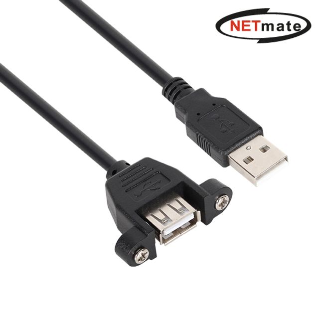 오늘의쇼핑은 NETmate 판넬형 USB 2.0 연장케이블 3M(나사고정)