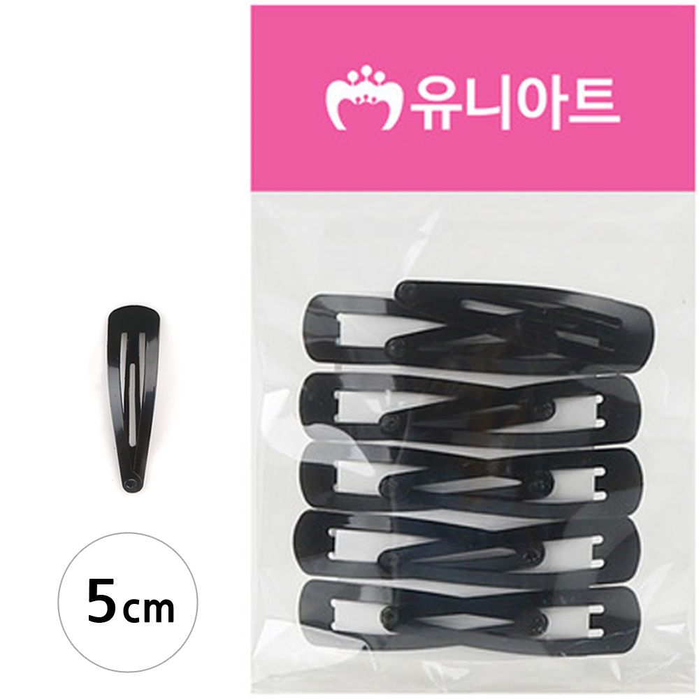 생활모음 아트 똑딱핀 (머리핀) 6cm (10개입)