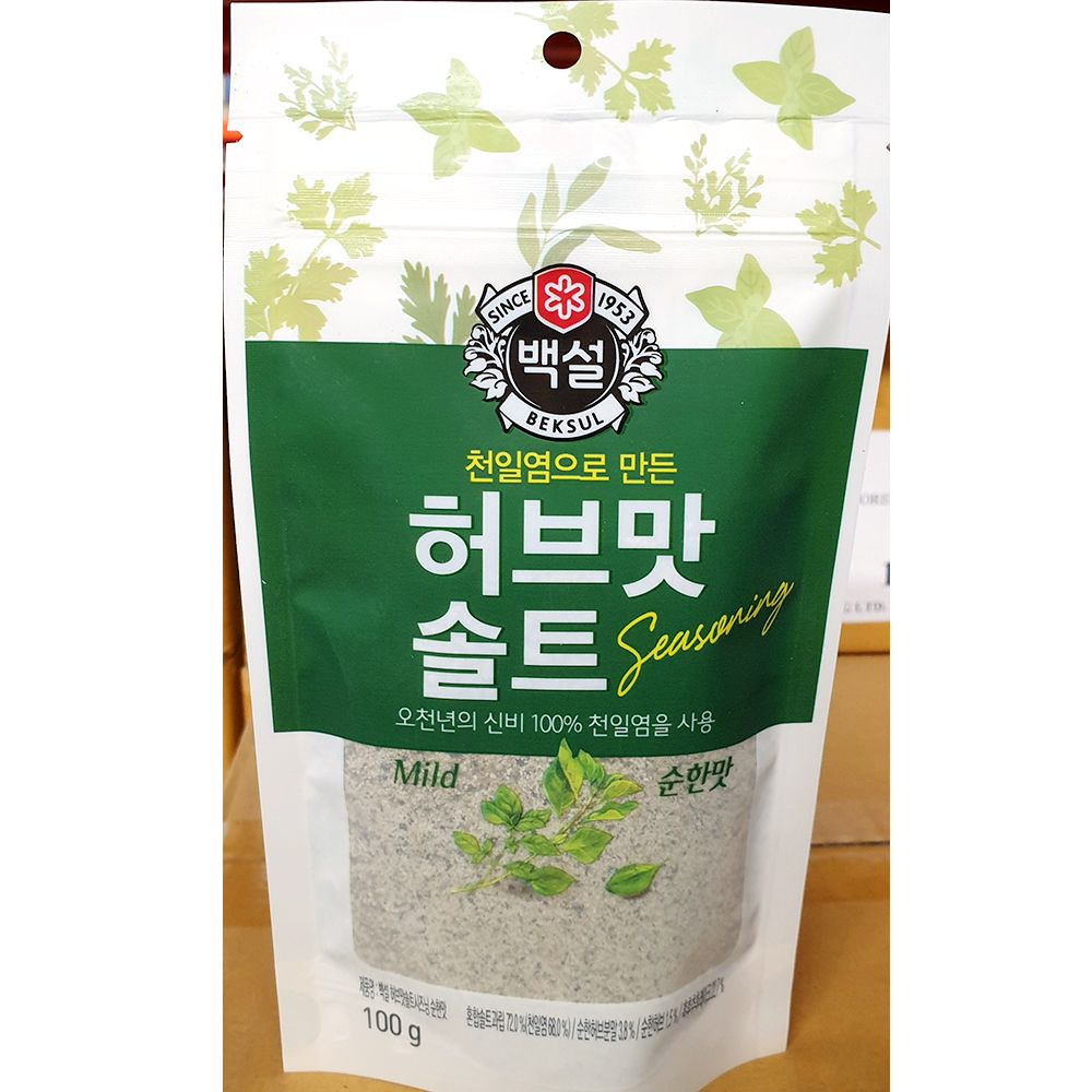 천일염 백설 순한허브맛 100g x24개 소금 업소 식당