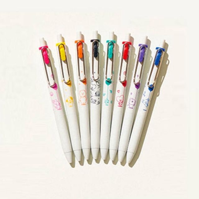 유니 BT21 볼펜 UMN-SBT-38 0.38mm 블루 코야 갑(10