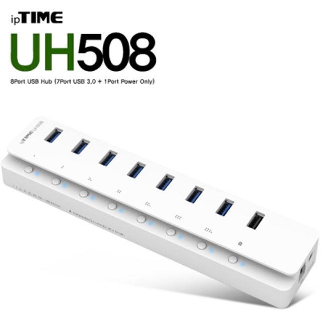 오늘의쇼핑은 ipTIME(아이피타임) UH508 USB3.0 7+1포트 허브