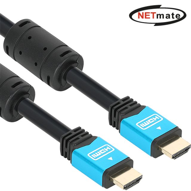 오늘의쇼핑은 NETmate 고급형 블루메탈 HDMI 2.0 케이블 1M