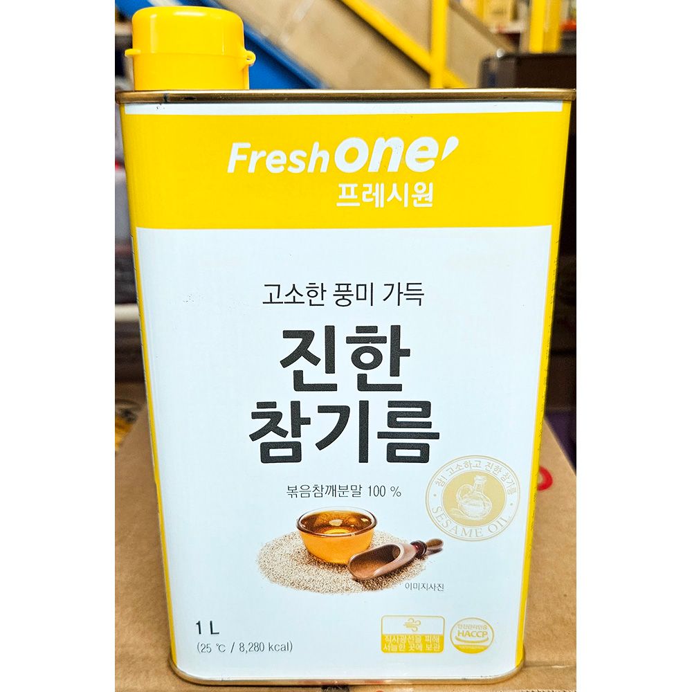 프레시원 참기름 캔 1L 916g x12개 업소 식당 식당용