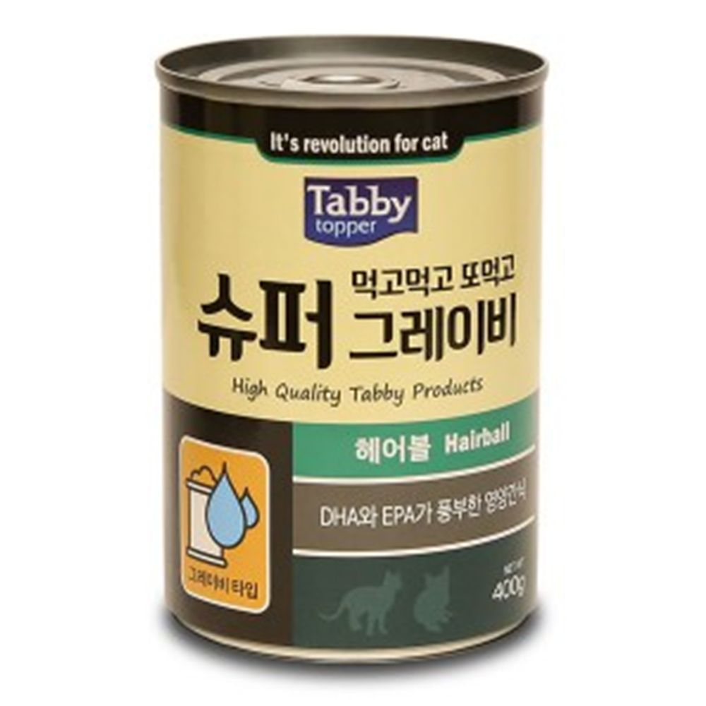 D17 테비 슈퍼그레이비 400g 헤어볼 고양이 캔 간식