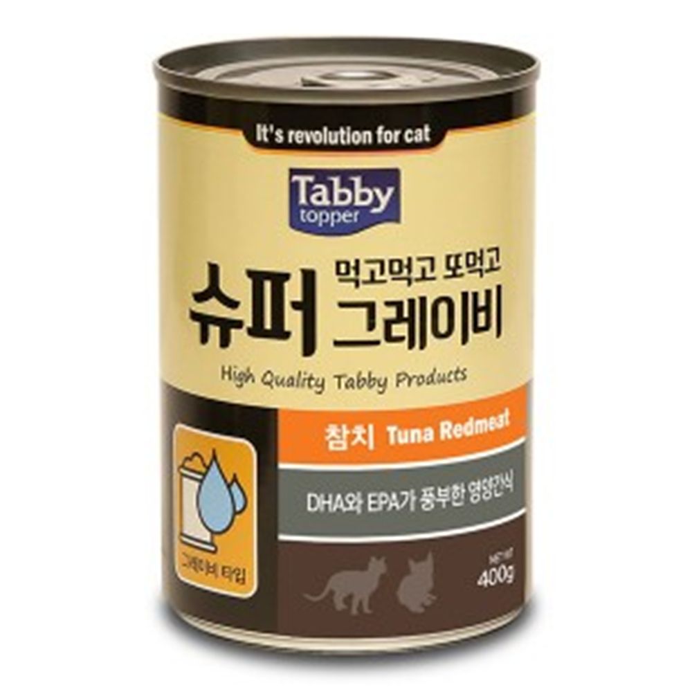 D17 테비 슈퍼그레이비 400g 참치 고양이 캔 간식