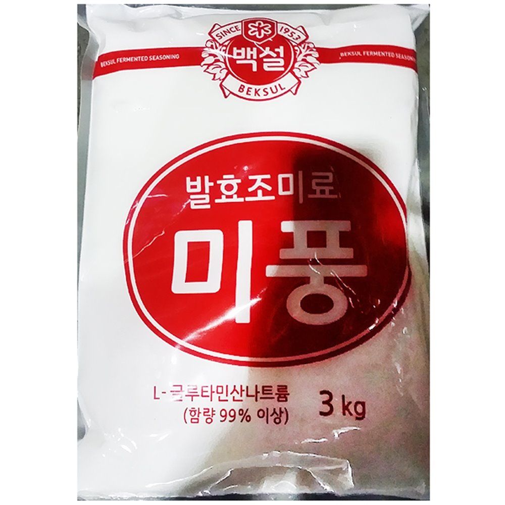 오늘의쇼핑은 전문 미풍 백설 3kg 조미료 식자재 업소용 식당 업소