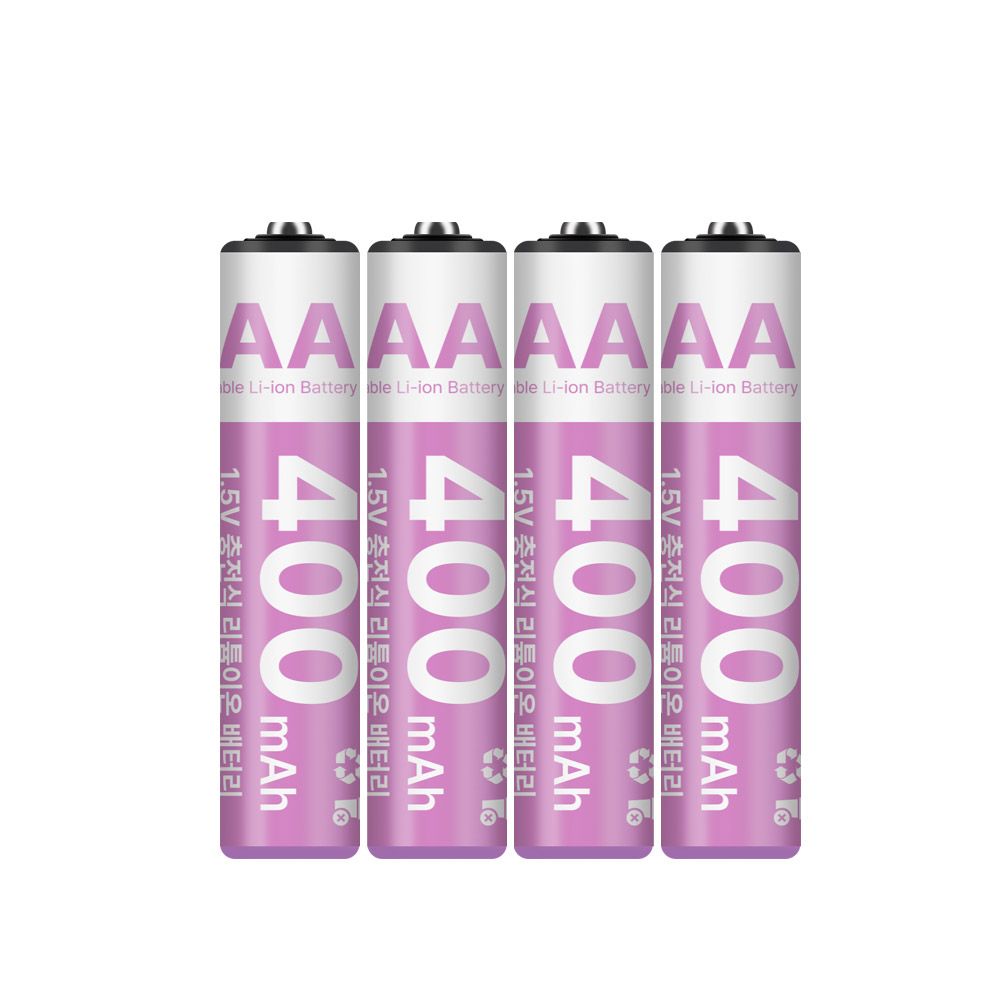 오늘의쇼핑은 충전식 AAA 건전지 / 400mAh 충전지 (4개)