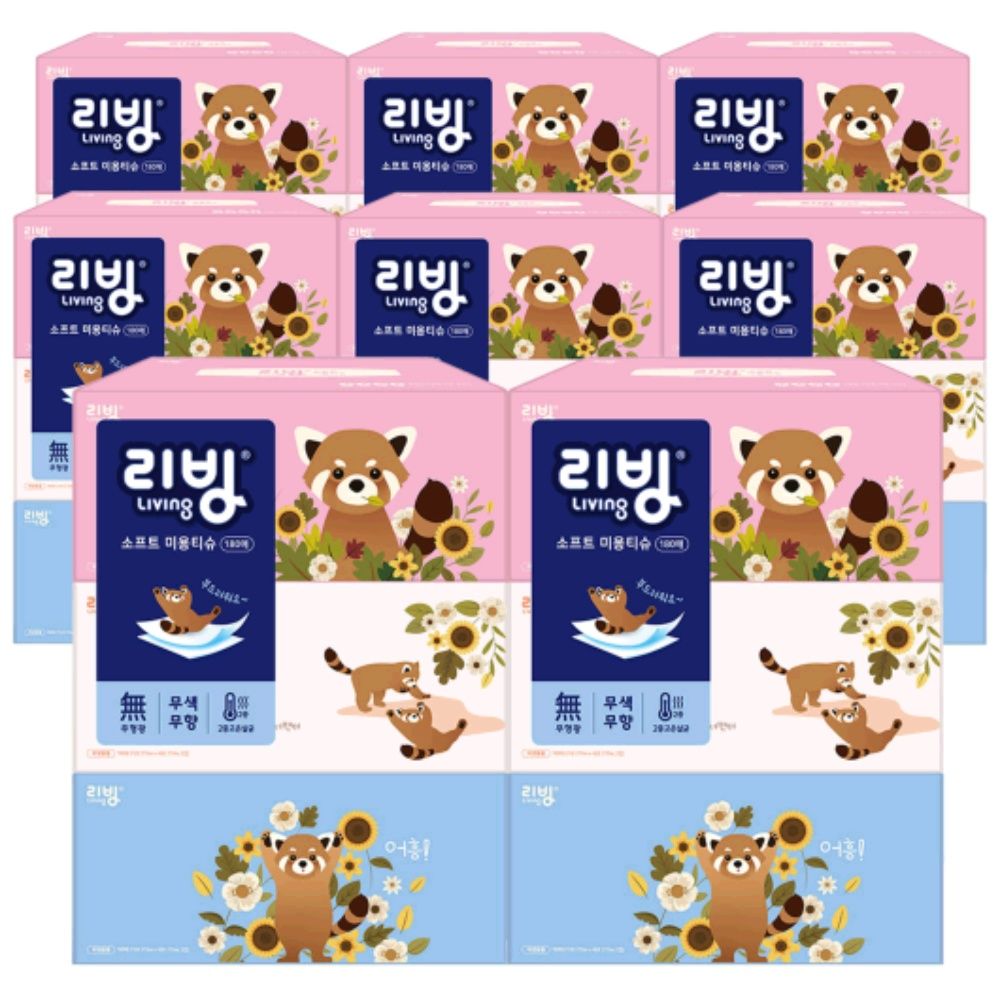 삼정 리빙 소프트 미용티슈 180매 x 3입 x 8팩