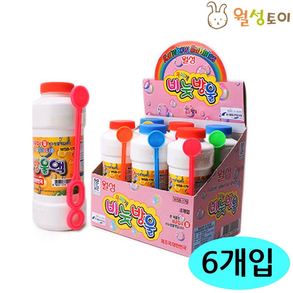 오늘의쇼핑은 생활모음 무지개 비누방울액 (370ml x 6개)