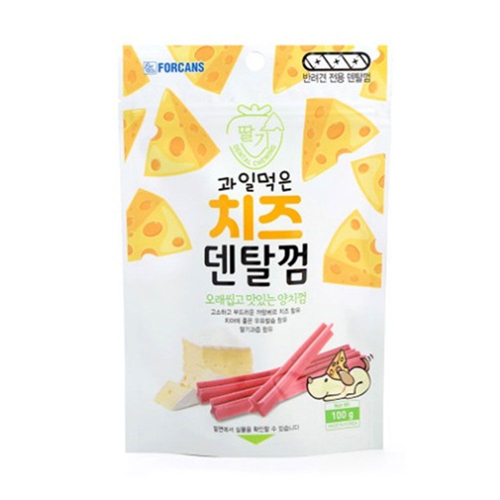 오늘의쇼핑은 과일 치즈 덴탈껌 딸기 100g X4개 강아지 껌 간식