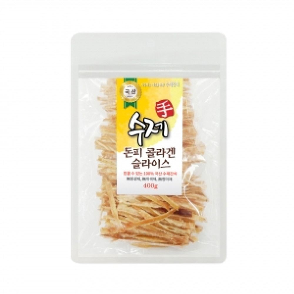 수제 돈피콜라겐 슬라이스 400g