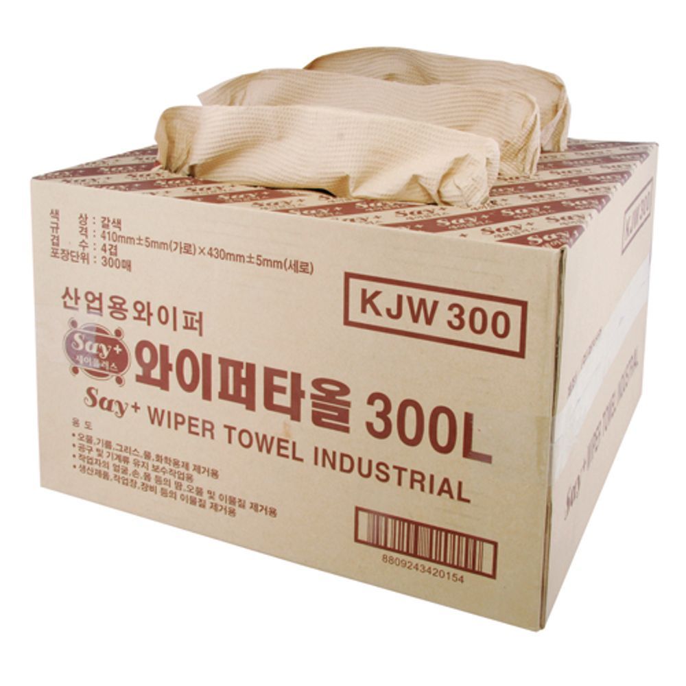 오늘의쇼핑은 와이퍼 산업용 타올 300매 4겹 대형 KJW300