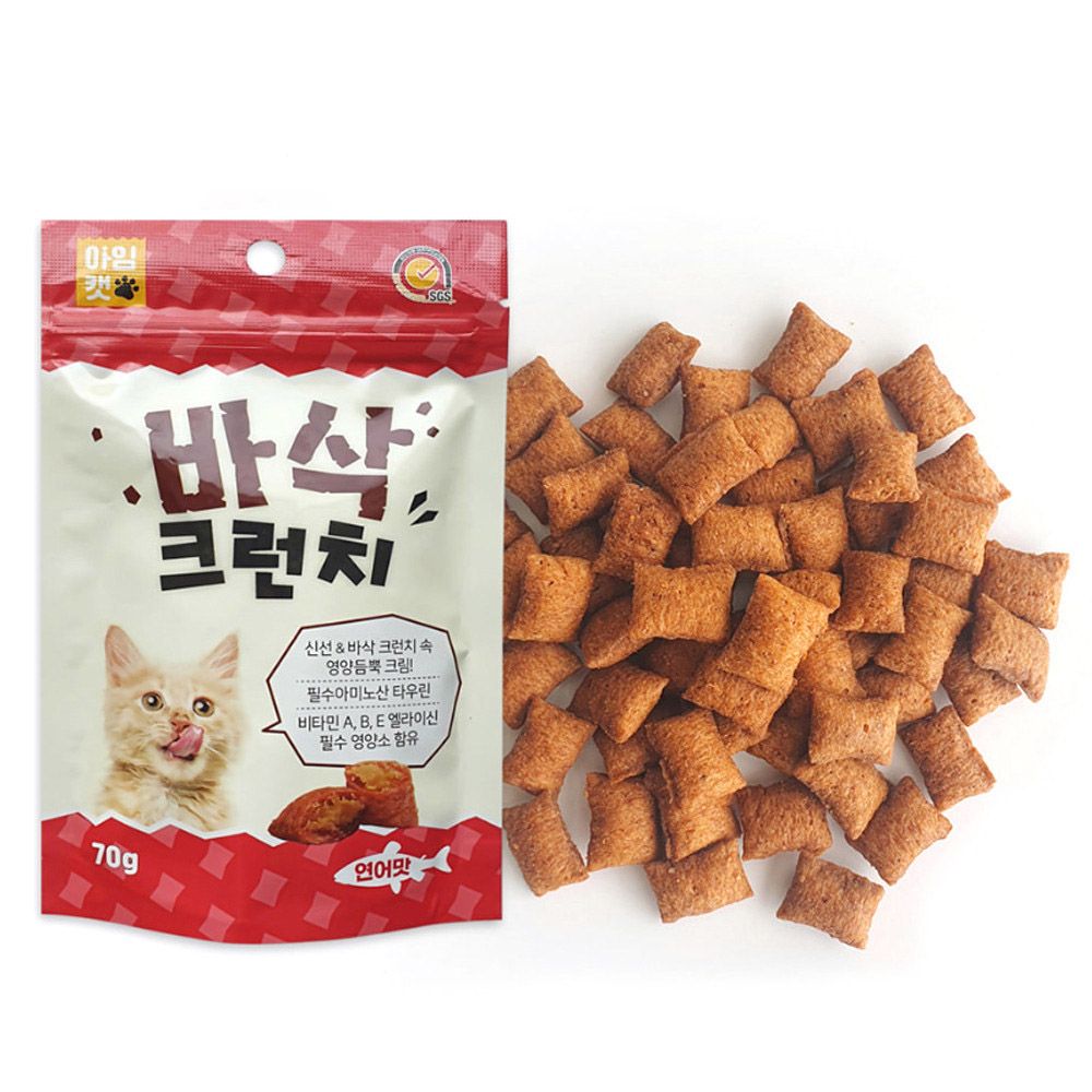 생활모음 바삭크런치 70g (연어) (고양이 간식)