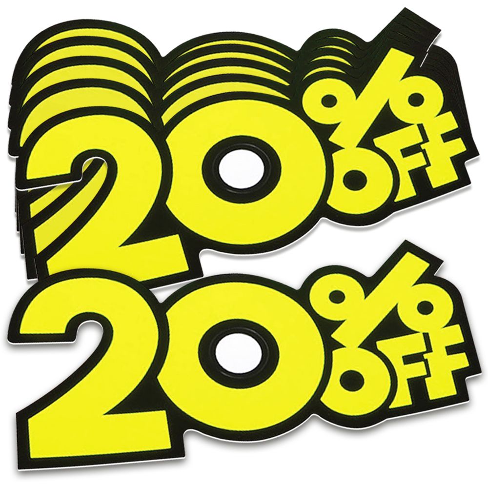 할인 쇼카드 20%off 6매 매장 POP 상품 세일 20프로