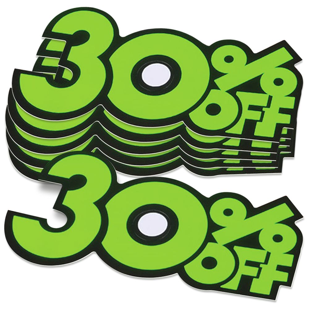 할인 쇼카드 30%off 6매 매장 POP 상품 세일 30프로