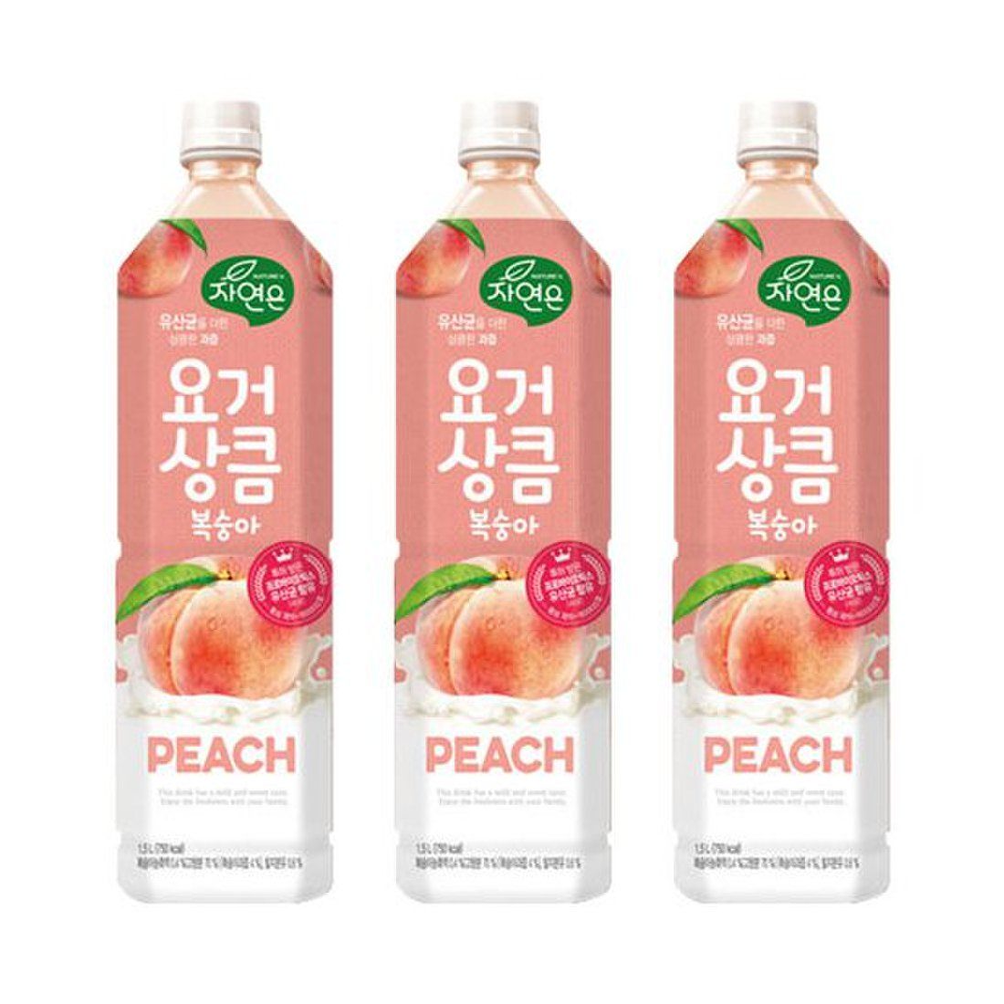 웅진 자연은 요거상큼 복숭아 1.5L x 12개