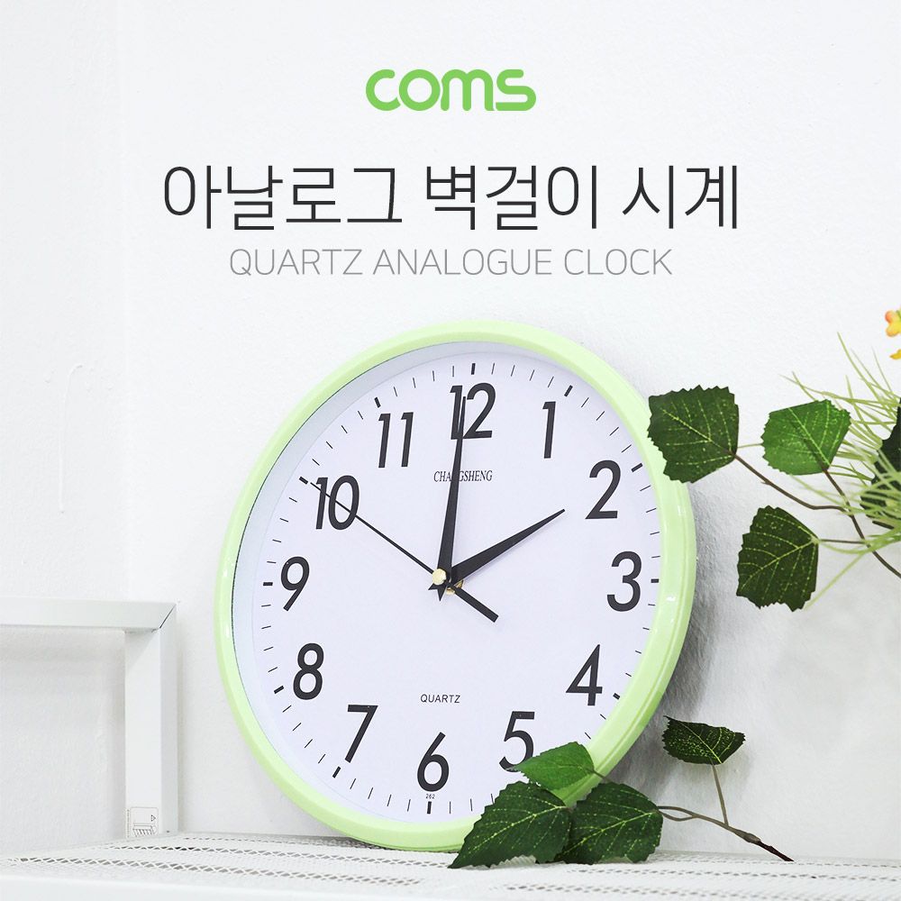 오늘의쇼핑은 시계 (아날로그) 벽걸이원형 무소음 Green 26cm