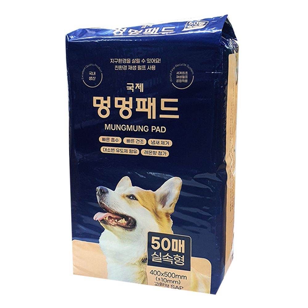 생활모음 국제 멍멍 배변패드 50매 (블루포장)