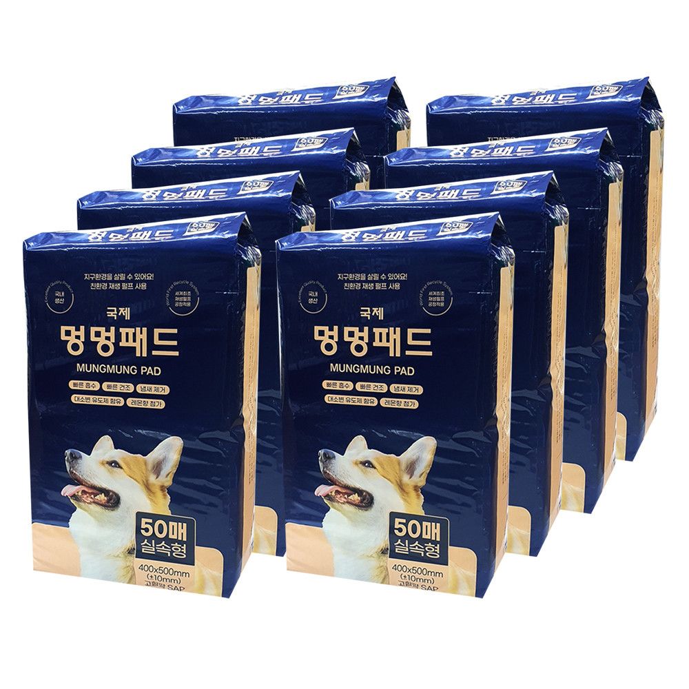 오늘의쇼핑은 생활모음 멍멍 배변패드 (50매 x 8개입) (블루포장)