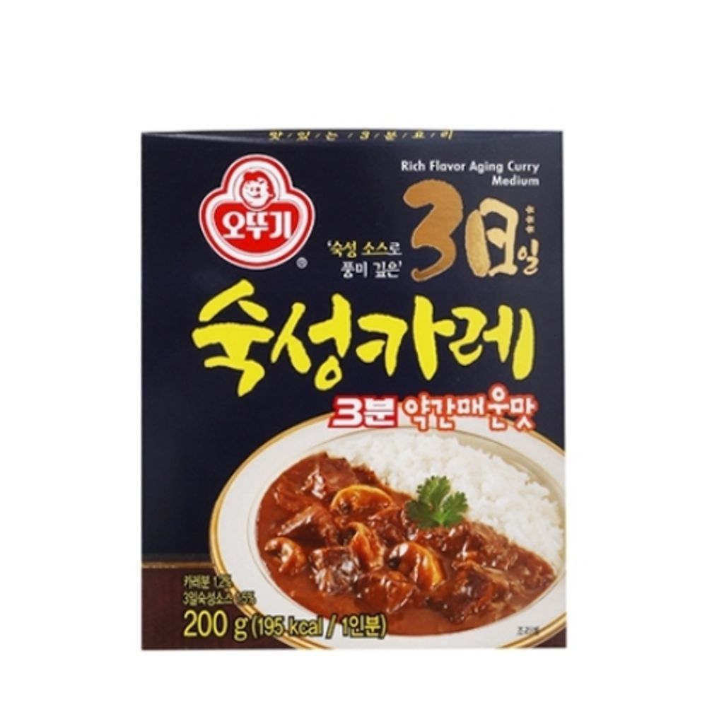 오뚜기 즉석 3분요리 식품 카레 약간매운맛 200g 낱개