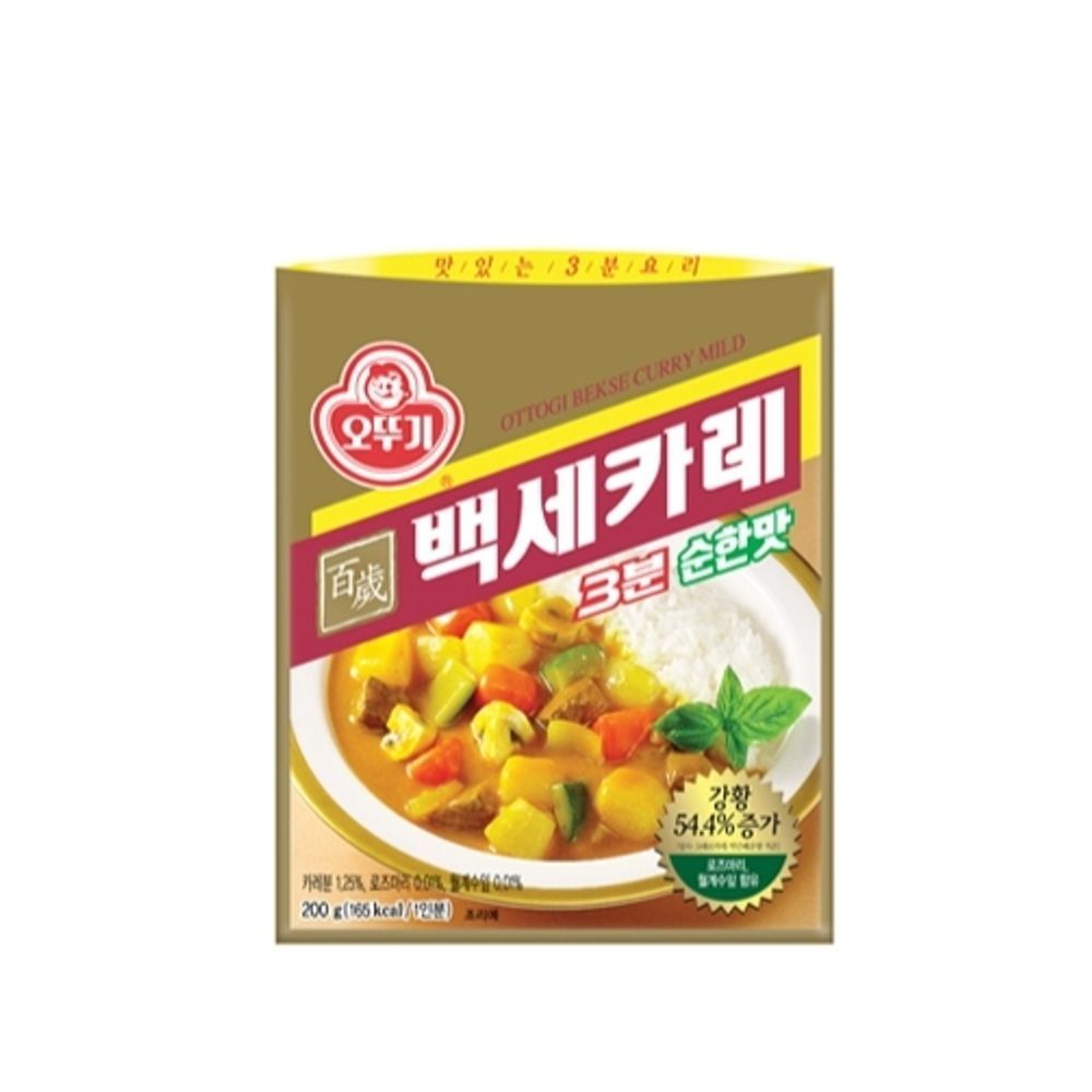 오늘의쇼핑은 오뚜기 즉석 3분요리 백세 카레 순한맛 200g 낱개