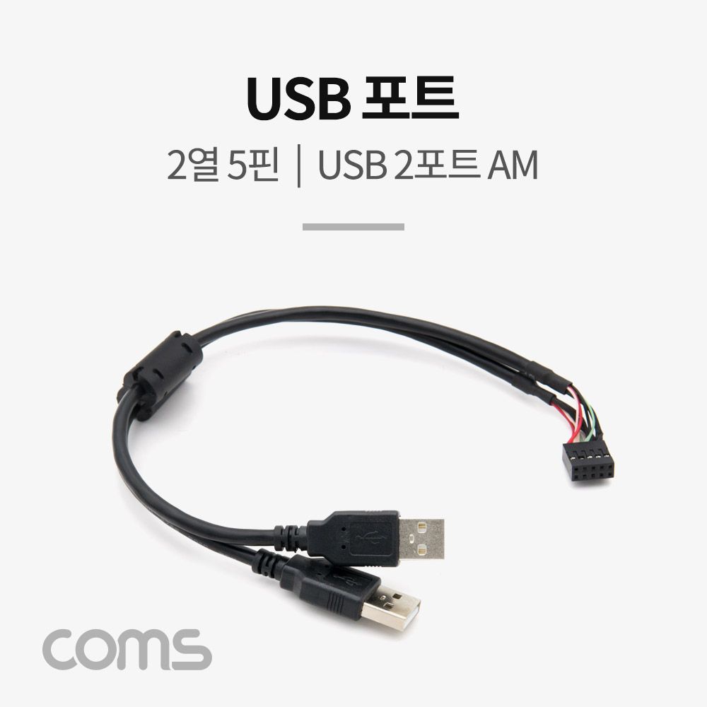 오늘의쇼핑은 USB 포트 케이블 2열 5핀 USB 2포트 AM 30cm