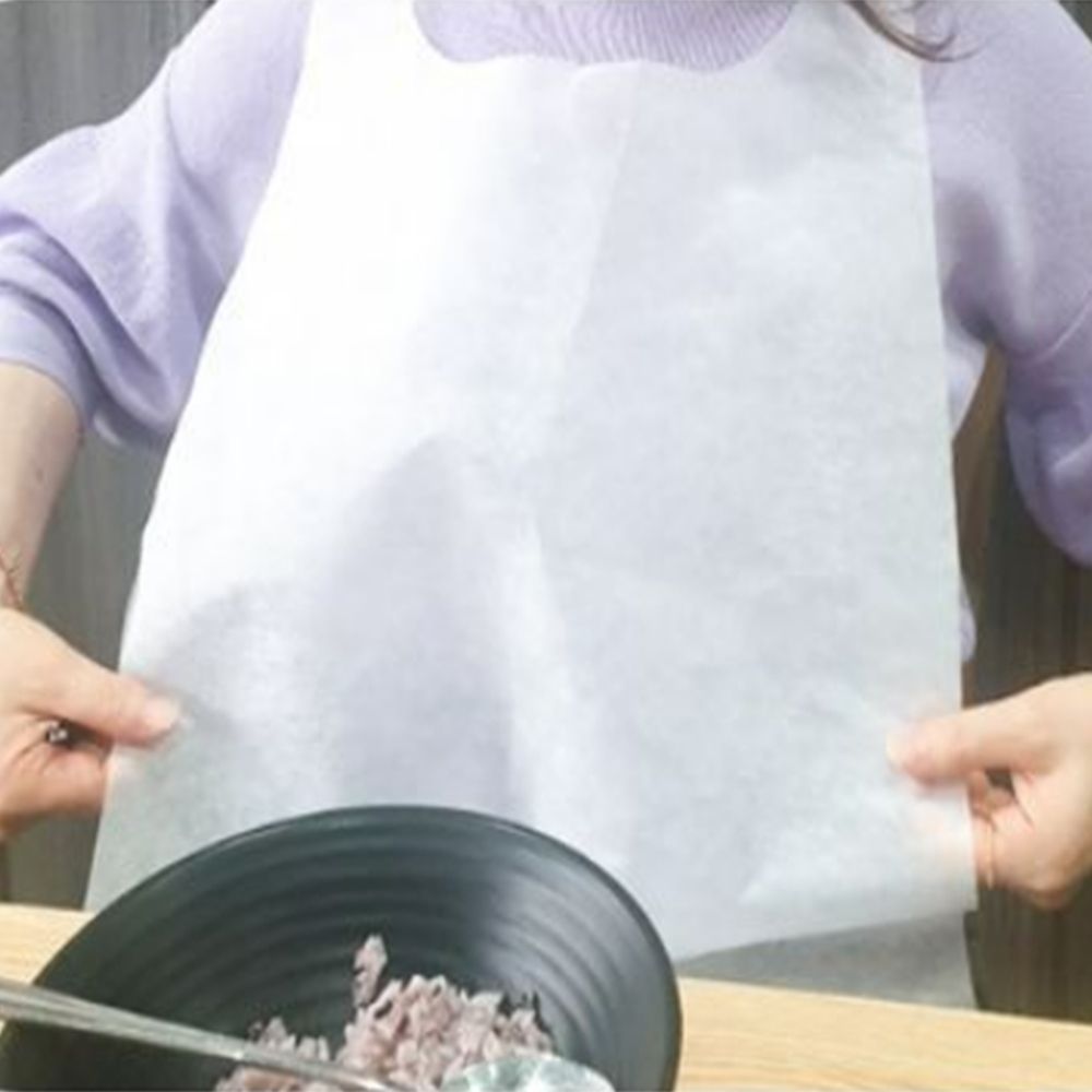 오늘의쇼핑은 일회용 부직포 앞치마 손님 단체 미술수업 요양원