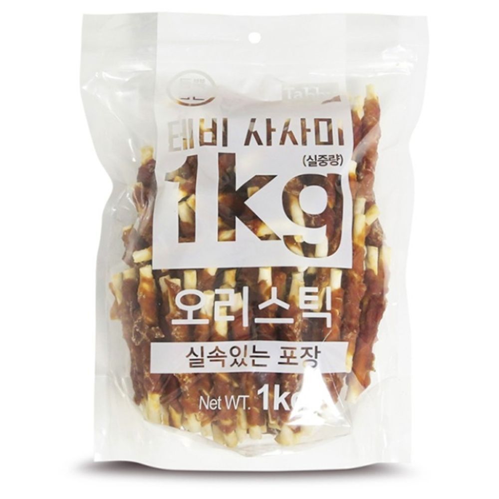 오늘의쇼핑은 테비 강아지 간식 사사미 애견 간식 오리스틱 1kg